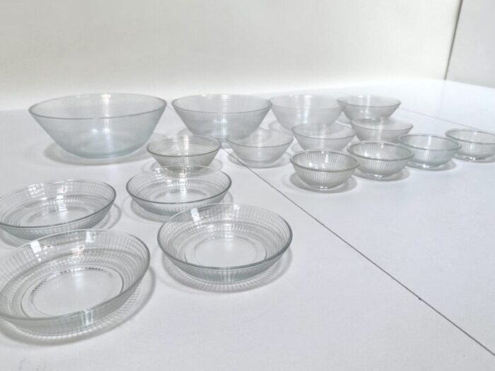 glass bowls tableware by wilhelm wagenfeld for vereinigte lausitzer glaswerke ag weiswasser germany 1950s set of 16 1408