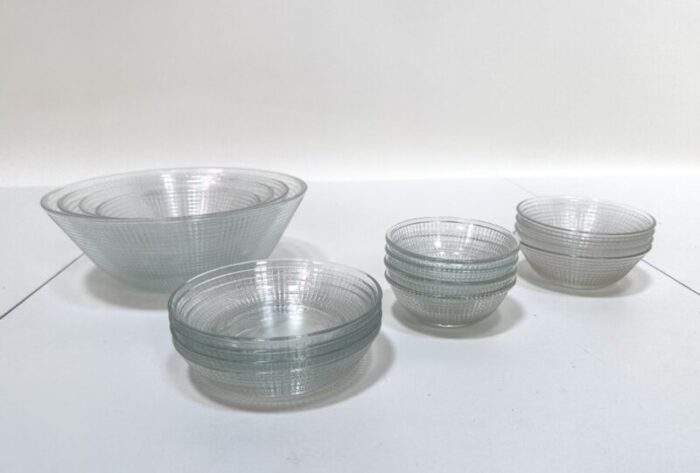 glass bowls tableware by wilhelm wagenfeld for vereinigte lausitzer glaswerke ag weiswasser germany 1950s set of 16 2994