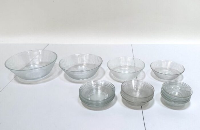 glass bowls tableware by wilhelm wagenfeld for vereinigte lausitzer glaswerke ag weiswasser germany 1950s set of 16 3051