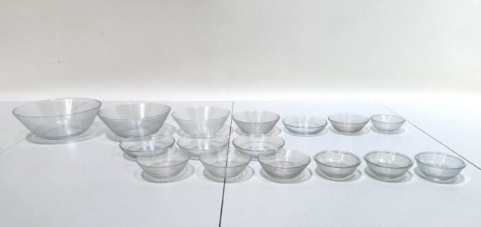 glass bowls tableware by wilhelm wagenfeld for vereinigte lausitzer glaswerke ag weiswasser germany 1950s set of 16 4331