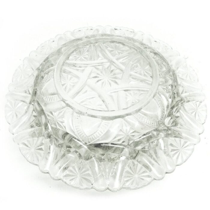 glass confectionary bowl from val saint lambert belgium 1950s 5