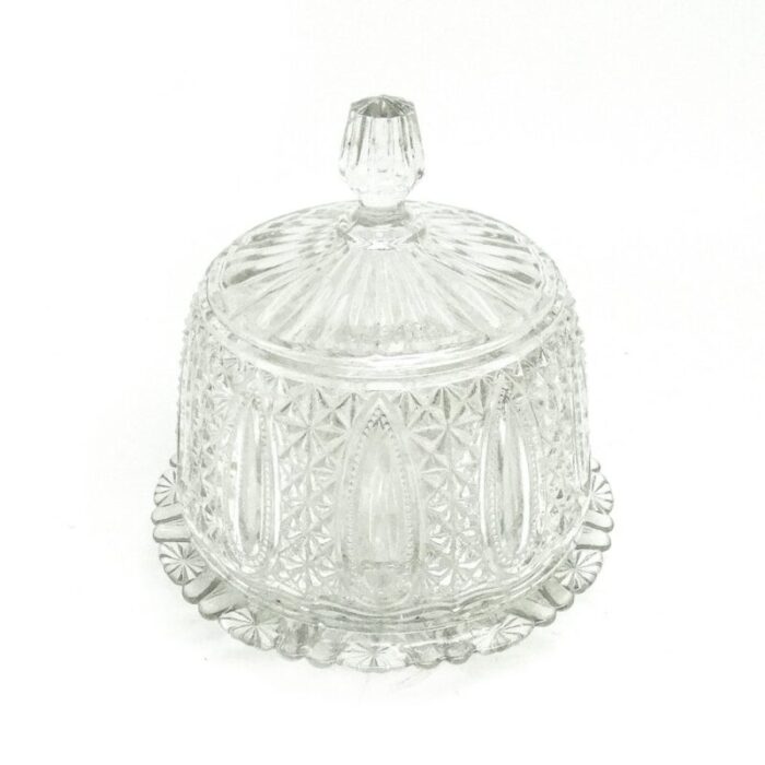 glass confectionary bowl from val saint lambert belgium 1950s 7