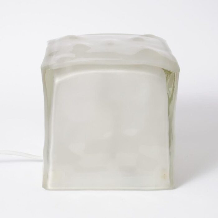 glass ice cube table lamp from ikea 1990s 0479