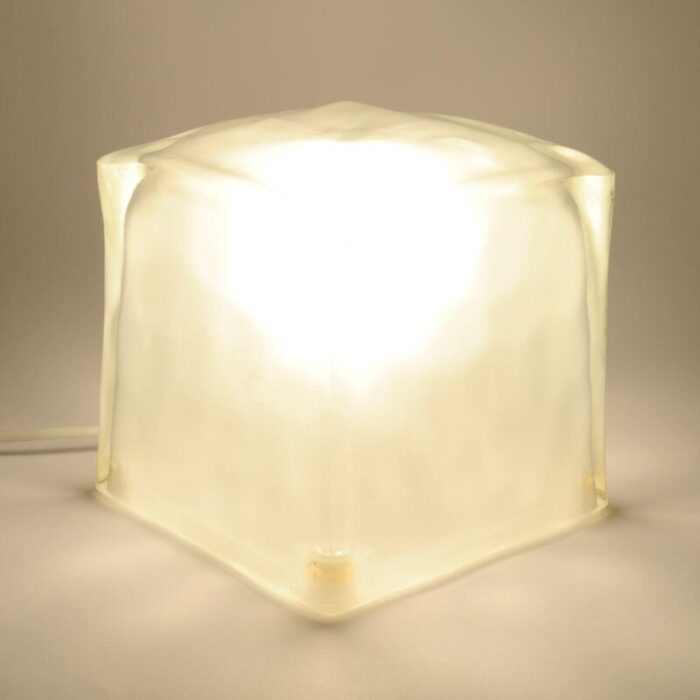 glass ice cube table lamp from ikea 1990s 4821