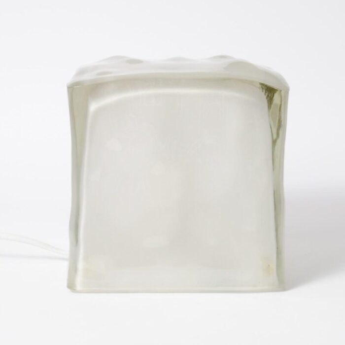 glass ice cube table lamp from ikea 1990s 6768