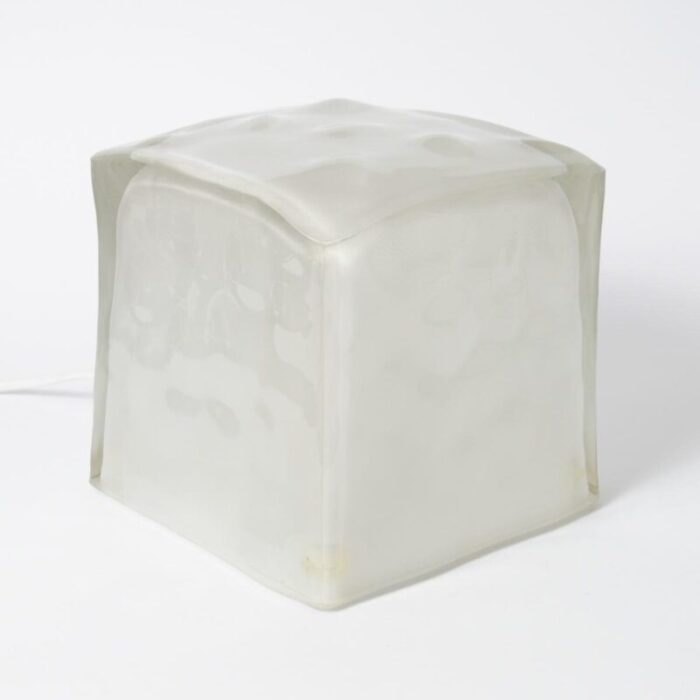 glass ice cube table lamp from ikea 1990s 8386