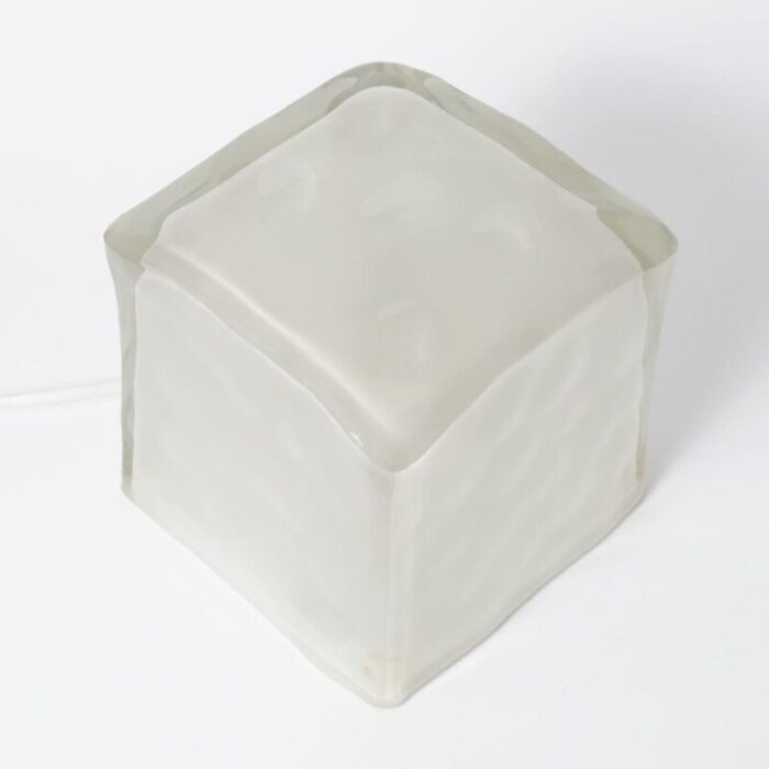 glass ice cube table lamp from ikea 1990s 8872