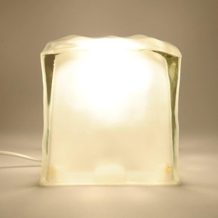 glass ice cube table lamp from ikea 1990s 9777