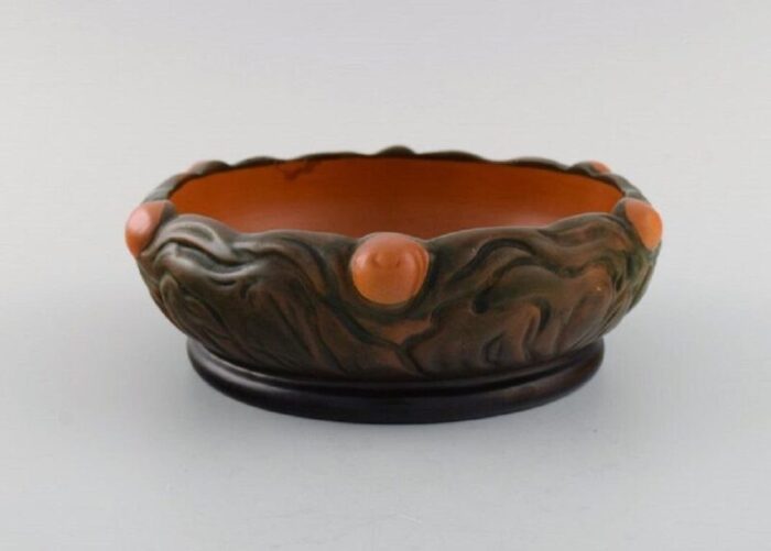 glazed handmade ceramic bowl from ipsen denmark 1920s 2