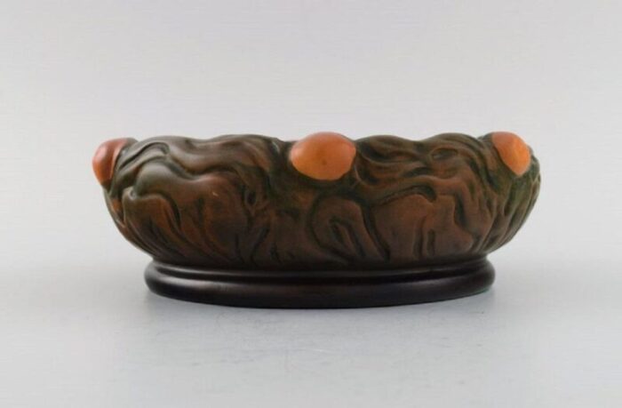 glazed handmade ceramic bowl from ipsen denmark 1920s 3