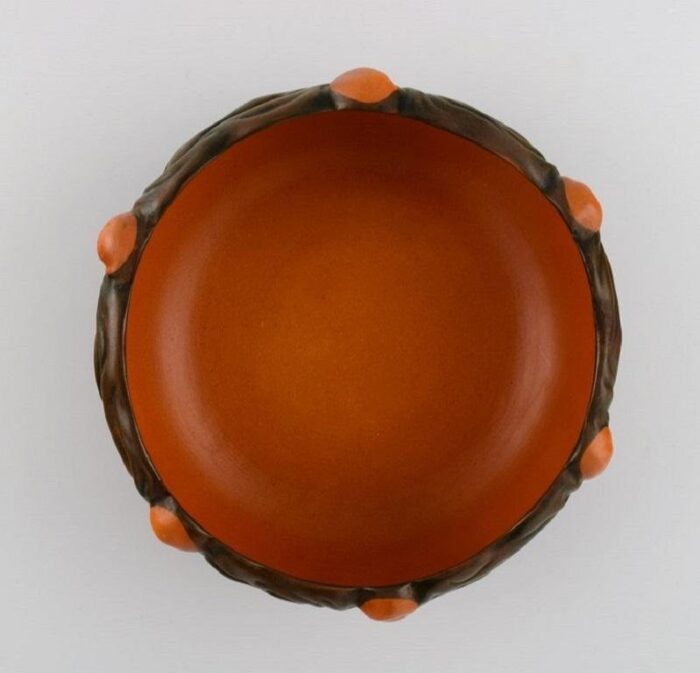 glazed handmade ceramic bowl from ipsen denmark 1920s 5