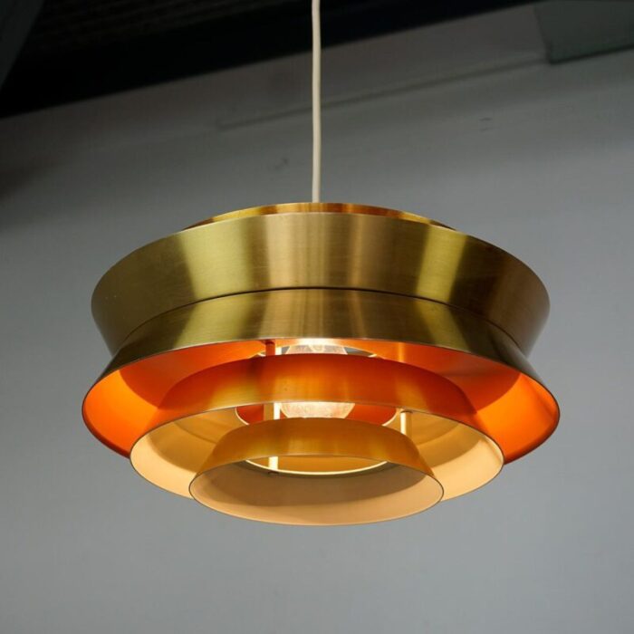 golden trava pendant lamp by carl thore for granhaga 1960s 0889