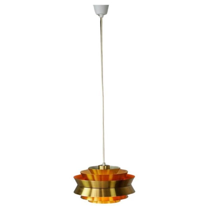 golden trava pendant lamp by carl thore for granhaga 1960s 0941