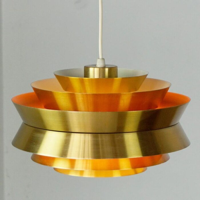 golden trava pendant lamp by carl thore for granhaga 1960s 1661