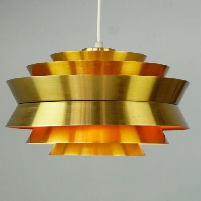 golden trava pendant lamp by carl thore for granhaga 1960s 5209