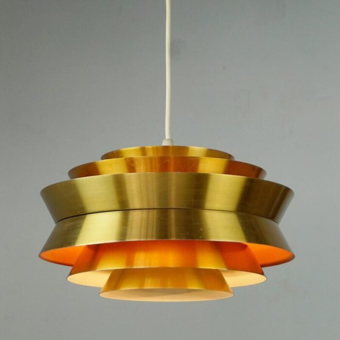 golden trava pendant lamp by carl thore for granhaga 1960s 7454