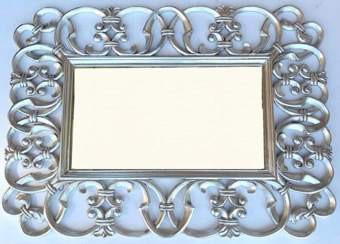 gothic mirror in silver gilt mantle glass 2