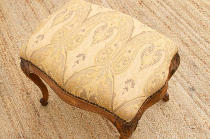 graceful mid 20th century french stool 0668