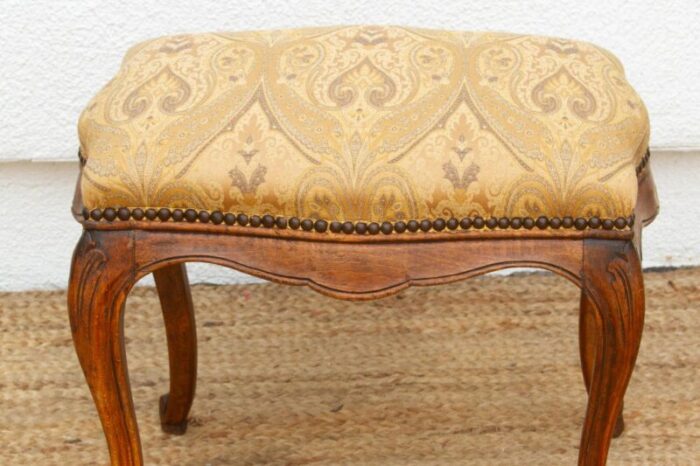 graceful mid 20th century french stool 4858