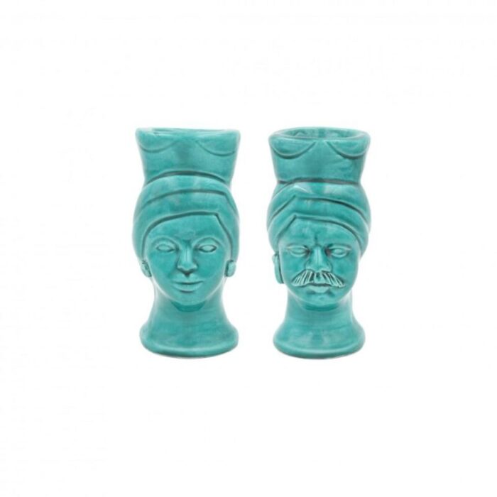 griffin mata turquoise of calamosche from crita ceramiche set of 2 1