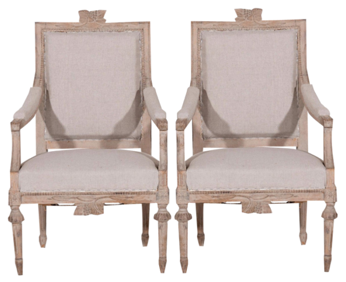 gustavian style armchairs set of 2 3508