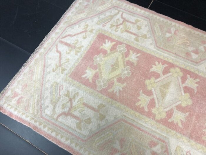 hallway beige red faded runner rug 6