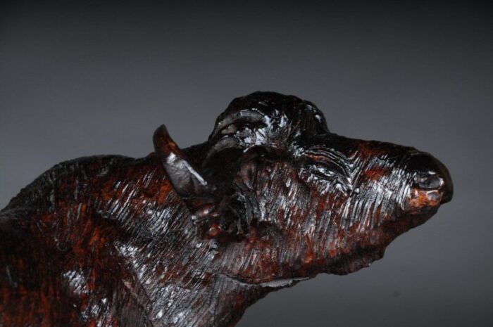 hand carved bison sculpture 7