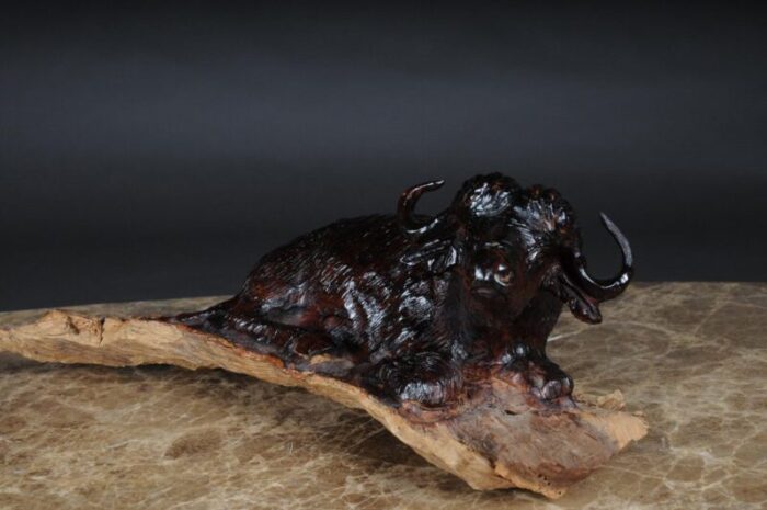 hand carved bison sculpture 8