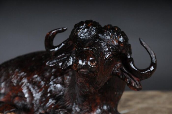 hand carved bison sculpture 9