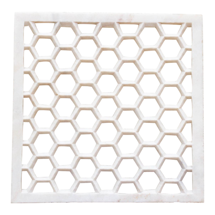 hand carved honeycomb marble panel 1347