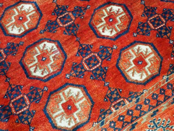 hand knotted tekketurkmen afghan rug 1920s 12