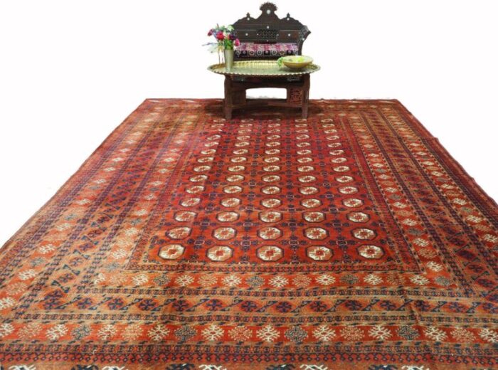 hand knotted tekketurkmen afghan rug 1920s 3