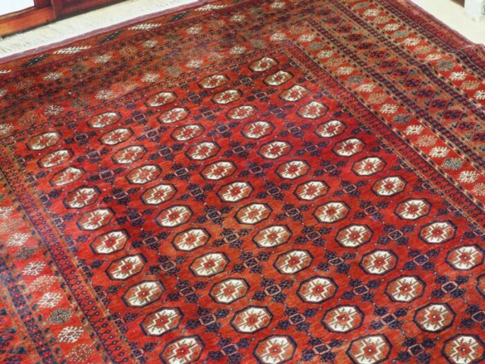 hand knotted tekketurkmen afghan rug 1920s 4