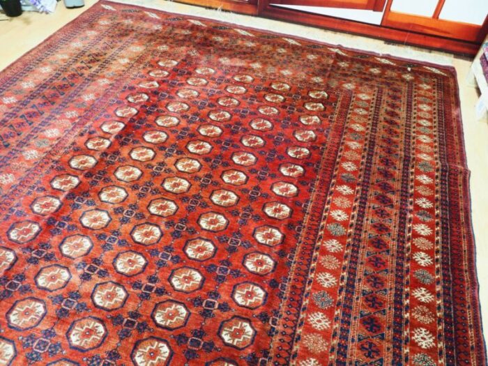 hand knotted tekketurkmen afghan rug 1920s 5