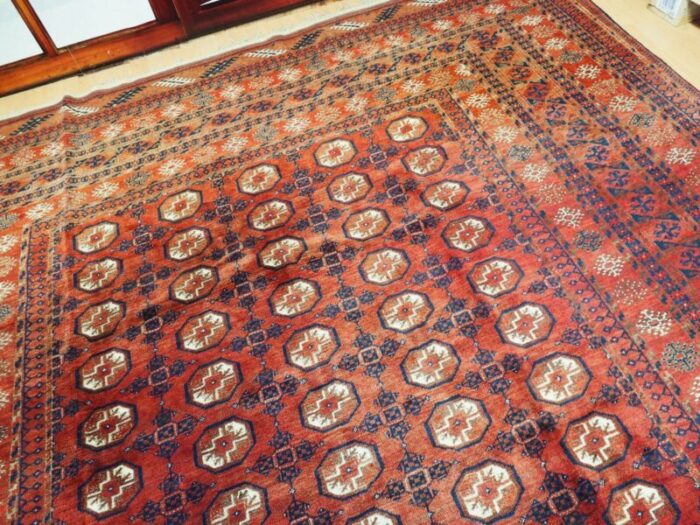 hand knotted tekketurkmen afghan rug 1920s 6