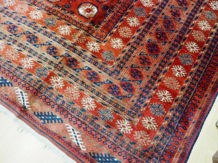 hand knotted tekketurkmen afghan rug 1920s 7