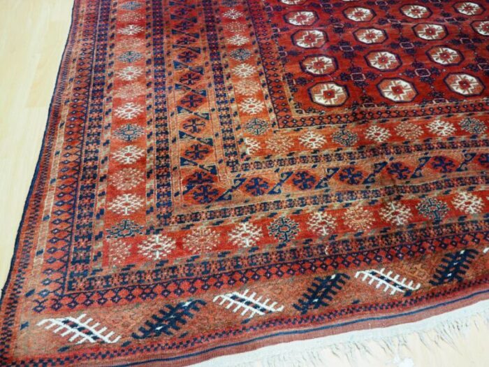 hand knotted tekketurkmen afghan rug 1920s 9