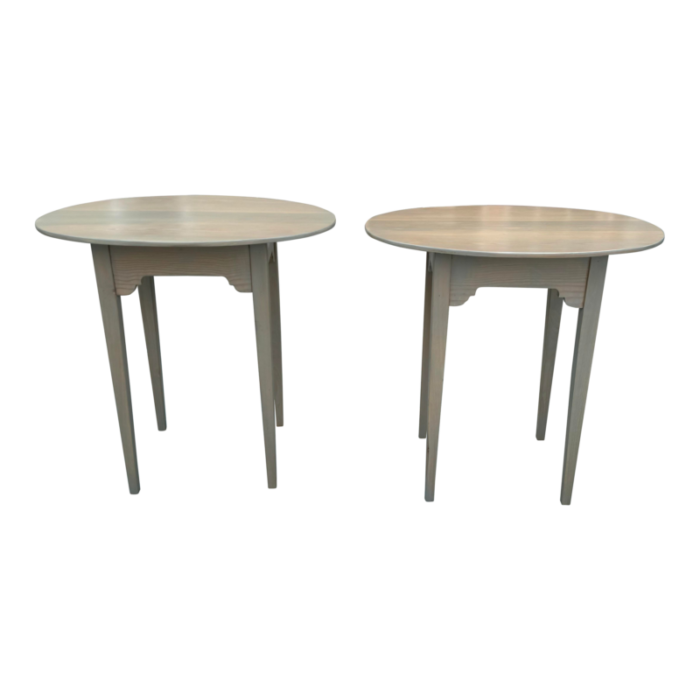 hand made solid wood side tables a pair 1669