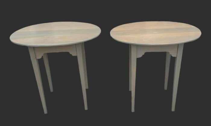 hand made solid wood side tables a pair 2885