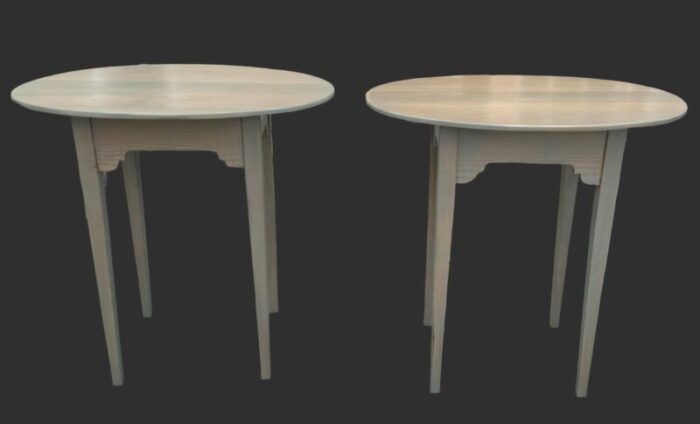 hand made solid wood side tables a pair 8115