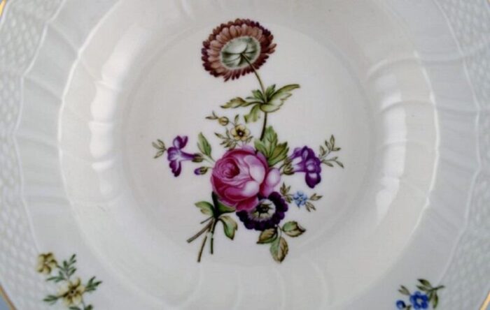 hand painted porcelain frijsenborg deep plates from royal copenhagen 1950s set of 6 4