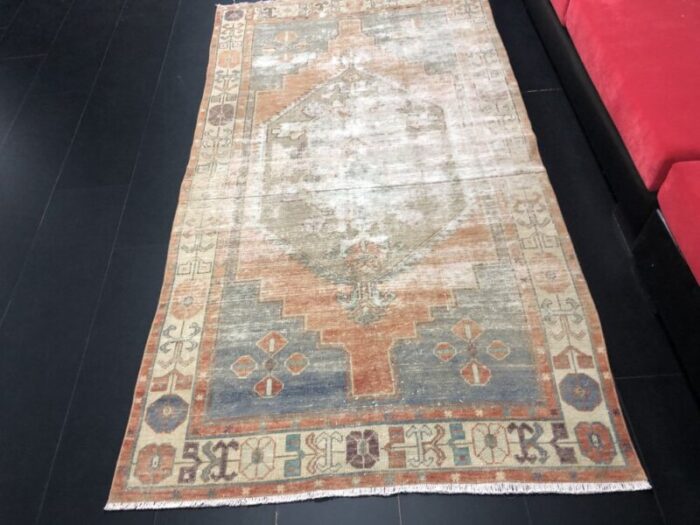 handmade faded oushak rug 3