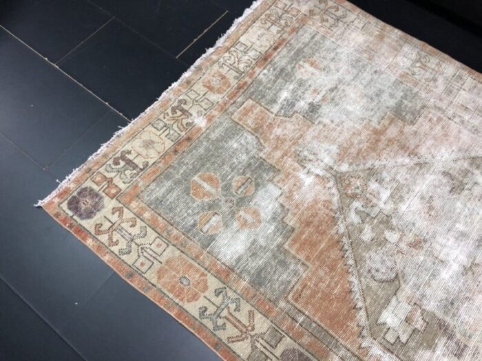 handmade faded oushak rug 7