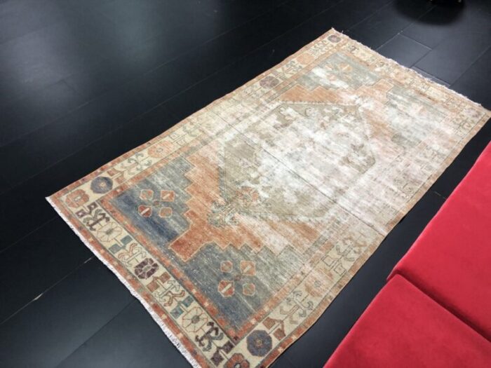 handmade faded oushak rug 8