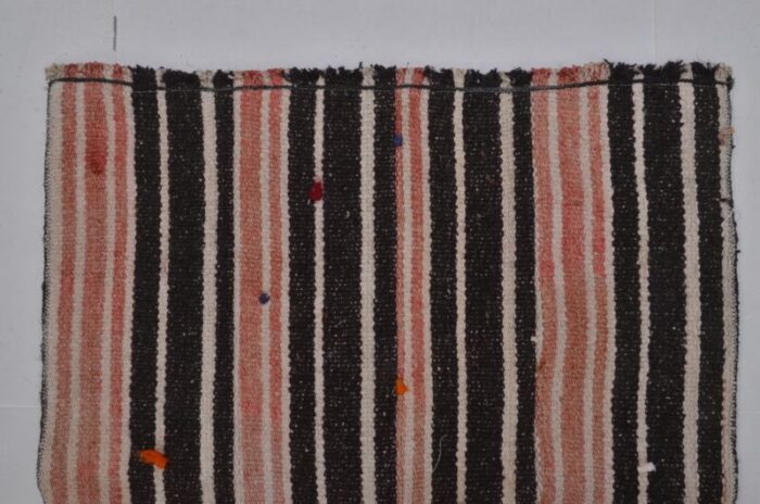 handmade striped decorative runner rug 1960s 8156