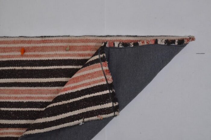 handmade striped decorative runner rug 1960s 8860