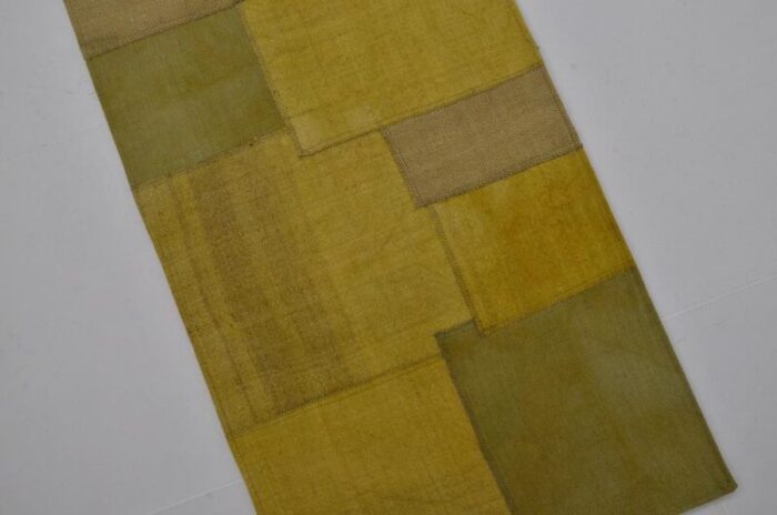 handmade yellow kilim runner rug 1960s 8603