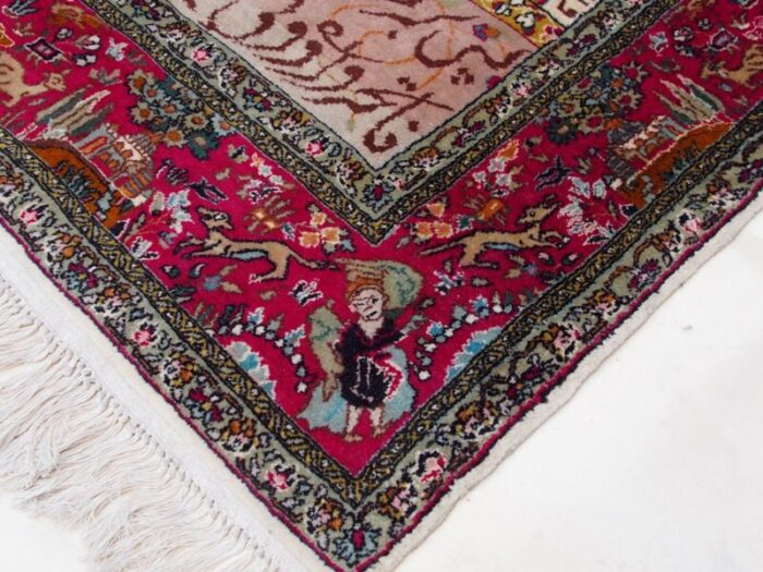 hanging rug with kings portraits 1960s 10