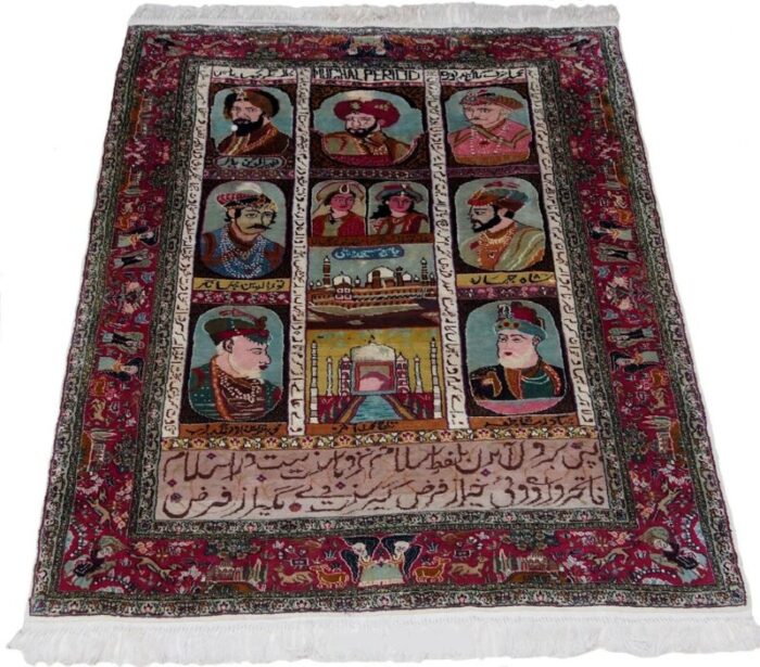 hanging rug with kings portraits 1960s 2