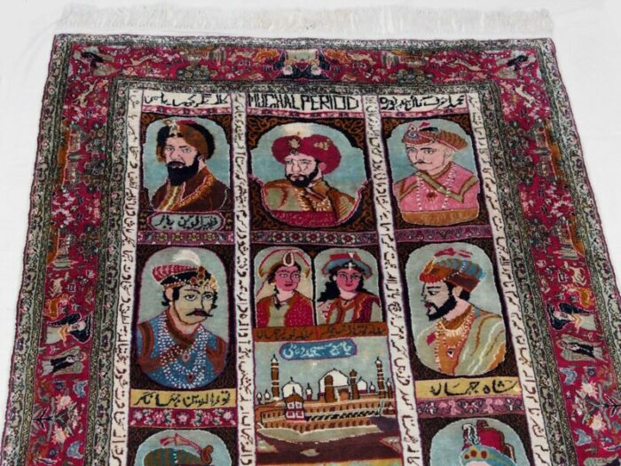 hanging rug with kings portraits 1960s 6